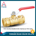 TMOK Material de válvula de bola de latón hidráulico sanitario con conexión roscada cw617n y BSPT con alta calidad